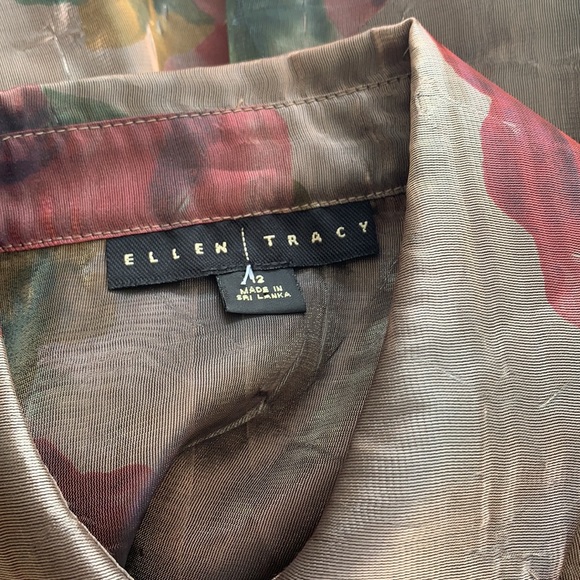 ELLEN TRACY | Sheer floral long sleeve button through blouse - Picture 5 of 6